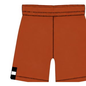 Rust <b>Brown</b> Black Rugby <b>Shorts</b> Elastic Waist Drawstring Striped Team Uniform Custom Breathable Training Performance Athletic - Product Image 4
