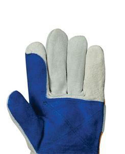 Holy Signs International HSI-2010 Premium Grade Double Palm Leather Grain Smooth <b>Fire</b>-Proof Anti-Slip Safety Cuff Safety Gloves - Product Image 4