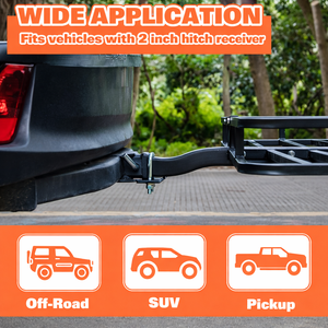 Portaequipajes de enganche para SUV y camioneta, 53x19x4 pulgadas, capacidad de carga de 500 lb, soporte para equipaje de coche GAPCGC004 - Product Image 4