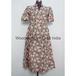 Vestido Midi Bohemio de Verano para Mujer, Vintage, 100% Algodón, Elegante, de Manga Corta, con Estampado Floral, Corte en A, Cintura Natural con Cinturón - Product Image 6