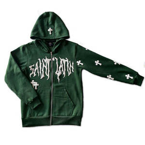 Sudadera con Capucha Larga Estampada, Oversize, Transpirable, Resistente al Viento, de Poliéster/Algodón, con Doble Cremallera, para Hombre y Mujer, Estilo Urbano, Nueva Colección 2026, OEM - Product Image 1
