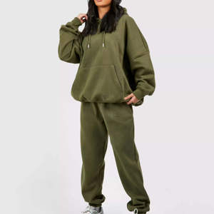 Ensemble de survêtement imprimé en coton 100% pour femme, taille plus, au-dessus du genou, avec fermeture éclair, idéal pour l'hiver - Product Image 5