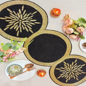 Colección de manteles individuales bordados con cuentas de primera calidad, manteles individuales bordados con cuentas de semillas personalizados para el hogar - Product Image 4