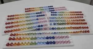 Saphirs naturels taille cœur, pierres précieuses en vrac 4mm et 6mm, couleurs mélangées pour la fabrication de bijoux - Product Image 3
