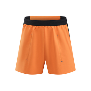 Short de bain pour homme orange uni, séchage rapide, taille élastique, décontracté, avec poches, taille mi-haute, longueur courte - Product Image 2