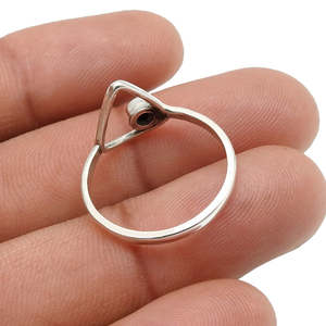 925 Sterling Silver Bohemian <b>Ring</b> Handmade Open Trillion Cut <b>Ring</b> With Round Cut <b>Labradorite</b> Gemstone Perfect For Daily Use - Product Image 3