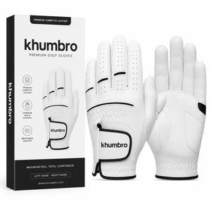 Gants de golf en cuir Cabretta blanc de qualité supérieure avec logo personnalisé pour hommes et femmes, respirants, antidérapants, gants de golf professionnels - Product Image 1