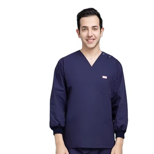 Unisex suave y cómodo poliéster algodón verano Hospital Scrubs mascota clínica enfermera uniformes pierna recta pantalón Unisex Scrub - Product Image 1