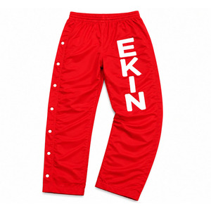 Pantalon de survêtement unisexe en nylon avec logo personnalisé, rayures incurvées, coupe ample, coupe-vent, pantalon de jogging pour homme, grande taille, jambe large - Product Image 2
