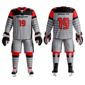New Sublimation Ice Hockey Team Uniform Wholesale Hockey Yellows <b>Black</b> Ice Hockey Uniforms Including Jersey <b>Socks</b> & Pant - Product Image 4
