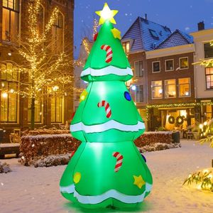 5 FT Christmas Inflatable <b>Outdoor</b> <b>Tree</b> Decorations with Built-in LEDs Yard Blow-Up Christmas Holiday Party Indo Xmas Decorations - Product Image 6