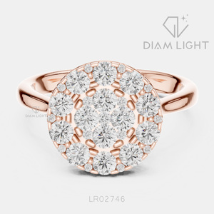 Bague de mariage en or blanc 14 carats avec diamant de laboratoire de 0,932 carats, taille ronde, certifiée IGI, bijoux fins, cadeau pour fiançailles, mariage, anniversaire - Product Image 3