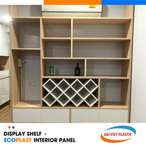 N ° 1 Fabricante superior exportador Vietnam moderno ignífugo PVC Panel Interior patrón de madera superior resistencia al molde estante de exhibición - Product Image 4