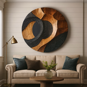 Escultura de Pared de Madera Estilo Art Deco, Hecha a Mano, Única, Decoración para Colgar en la Pared, para Aniversario, Artesanía - Product Image 2