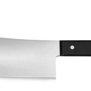 Cuchillo de Carnicero Profesional de Acero Inoxidable, Hoja Ancha y Afilada con Mango Negro de Triple Remache para Carnicería - Product Image 4