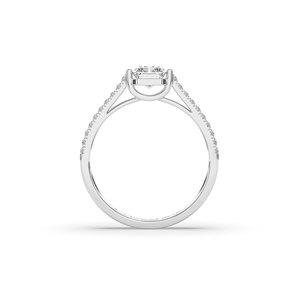Anillo de Diamante Cultivado en Laboratorio con Corte Radiante de 1 Ct, Plata 925 y Oro, Estilo Único y Ligero, Anillo de Compromiso para Mujer - Product Image 2
