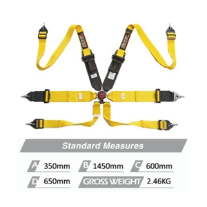 Ceinture de sécurité de course à 6 points TBRACING SPORT FIA avec sangle de barre en T pour équipement de sécurité automobile - Product Image 3