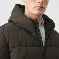 Veste d'hiver matelassée unie pour homme, style doudoune, haute qualité, grande taille, pour l'extérieur, vente en gros