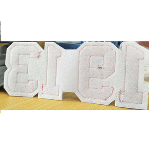 OEM High Quality Chenille Patches Custom Fabric <b>Iron</b>-<b>on</b> Laser Cut <b>Number</b> Letters Garments Sew-<b>On</b> Patches For Sale - Product Image 6