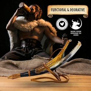 Cor de combat Viking en corne de buffle, poli, moderne, durable, couleur naturelle, instrument de musique, Noël - Product Image 4