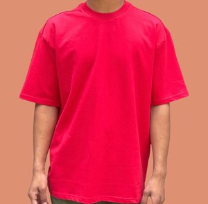 Camiseta Lisa Oversize para Hombre, Algodón Grueso de Alta Calidad, Hombros Caídos, Estilo Urbano, Moda de Verano - Product Image 1