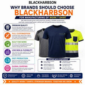 Camiseta de Trabajo de Primera Calidad en Algodón/Fibra de Bambú, 160 GSM, Azul Marino, Impresión de Logotipo Personalizado, Cuello Redondo, Anti-UV, Secado Rápido, Transpirable - Product Image 5