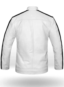 Chaqueta de Cuero Genuino de Alta Calidad, Estilo Urbano, Unisex, Clásica, de Motociclista, Ajustada, con Cuello Alto, Transpirable y de Secado Rápido para Invierno - Product Image 3