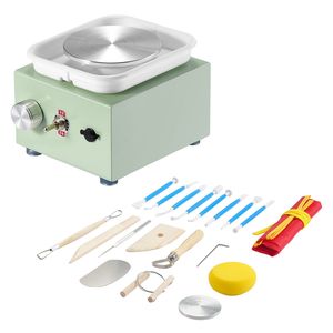 Mini Tornio Elettrico in Ceramica a Velocità Regolabile, 2.56in/3.94in, 2 Piattaforme Girevoli, Macchina per Modellare con Vasca Rimovibile per Ceramica e Smalto - Product Image 5