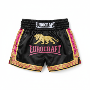 Short de Muay Thai en satin brillant pour homme, ensemble de sport MMA (arts martiaux mixtes) avec maillot et short de fitness, rashguard 100 % polyester, coupe classique - Product Image 1