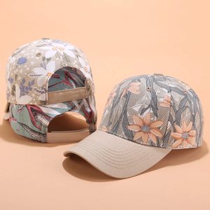 Gorra de béisbol con estampado floral de verano para mujer, gorra ajustable con visera, sombrero para el sol al aire libre, sombrero suave para mujer, sombreros de ala suave - Product Image 2