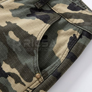 Shorts de chasse décontractés personnalisés pour hommes, 100 % coton, couleur unie, écologiques, légers, respirants, séchage rapide, avec cordon de serrage à la taille - Product Image 5