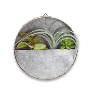 Factory Supply Galvanized Metal Wall Planters Set of 2 Ribbed Hanging Bucket Flower <b>Pots</b> for Farmhouse Home and Garden Decor - Product Image 6