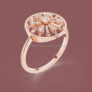 10K Moissanite and <b>CZ</b> <b>Ring</b> in Silver for Daily Wear - Product Image 1