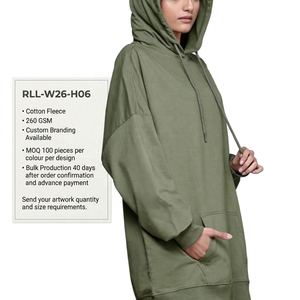 Sudadera con Capucha Gráfica para Mujer, 260 GSM, Felpa de Algodón, Bolsillo Canguro, Logotipo Personalizado, Marca Privada, Venta al Por Mayor - Product Image 6