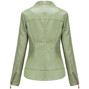 High Quality OEM Service Women <b>Leather</b> <b>Jacket</b> Low MOQ Manufacturing Modern Fit Breathable For Daily Wear - Product Image 2