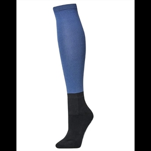 Chaussettes d'équitation pour femmes, hauteur genou, motif rayé, noir, rouge, blanc, bleu, chaussettes d'équitation, coupe classique - Product Image 3