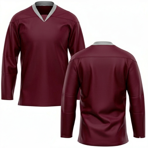 New Arrival Unisex Ice Hockey Jersey Custom Color Team Name Logo 100% Polyester Digital Print Anti-Bacterial All Seasons V-neck - Product Image 6