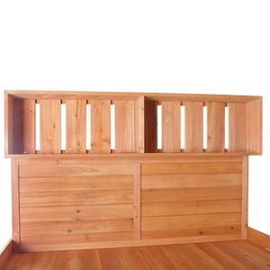 Panca da Giardino Rustica Grande da 65 Pollici, Stile Fattoria, con 4 Ripiani Portaoggetti per Patio e Giardino - Product Image 4