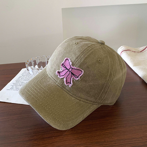 Gorra de Béisbol Rosa WORK N SHINE SPORTS WEAR con Lazo Bordado en el Panel Frontal, Ajustable en la Parte Trasera, Diseño de 6 Paneles, 100% Algodón, Estilo Hip Hop para Adultos - Product Image 2