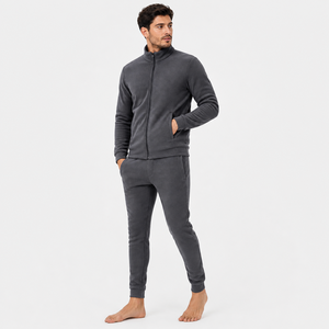 <b>Slim</b> <b>fit</b> fleece suit is a premium quality stylish tracksuit for men featuring soft breathable fabric and modern athletic design - Product Image 1