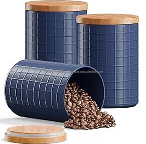 Frascos de almacenamiento de café y té de azúcar de hierro de Metal de alta calidad, bote hecho a mano para el hogar, Hotel, restaurante, cocina - Product Image 6