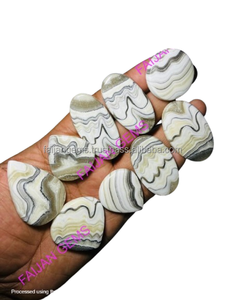 FAIJAN GEMS หินออนิกซ์ลายม้าลายธรรมชาติแบบผสม คาโบชองสีดำขาว หินอัญมณีลายทางขัดเงา ขายส่งจำนวนมาก สำหรับทำเครื่องประดับ - Product Image 4