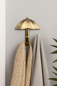 Crochets muraux en métal robustes, design parapluie, pour suspendre serviettes, vêtements, salle de bain, cuisine et entrée - Product Image 2