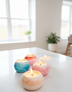 Handmade Aromatherapy Scented Soy Wax <b>Candle</b> in Ceramic Jar-Elegant Design for Home Decor Long-Lasting & Clean Burn 1 <b>Wick</b> - Product Image 1