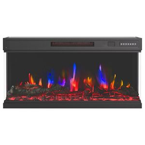 Chimenea Eléctrica Empotrable de 36 Pulgadas con Calentador de 1500W, Control Remoto, 7 Colores de Llama Ajustables, Bajo Nivel de Ruido-12 f - Product Image 3