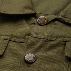 Chaqueta de Mezclilla Casual de Invierno para Hombre, Hecha en Pakistán, 100% Algodón, Cuello Alto, Logotipo Frontal, Transpirable y Ecológica - Product Image 6