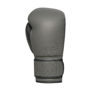 Gants de boxe gris mat Palm Design, équipement de protection, finition texturée, cuir respirant, gants de sport pour l'entraînement - Product Image 3