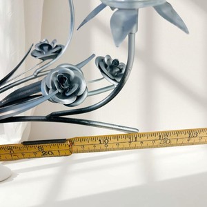 Candélabre en cristal rose, acier inoxydable, décoration d'intérieur, porte-bougie de mariage, design métallique durable - Product Image 5