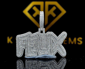 Pendentif Hip Hop de Luxe en Moissanite VVS, en Argent Sterling Plaqué Rhodium, Design Géométrique Personnalisé, Sertissage Griffe, 2-4 Pouces, Tendance - Product Image 3