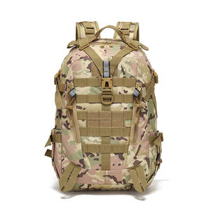 Sac à dos tactique de randonnée à cadre externe 20-36L, imperméable, système Molle, sac à dos de sport camouflage pour activités de plein air avec porte-patchs - Product Image 6